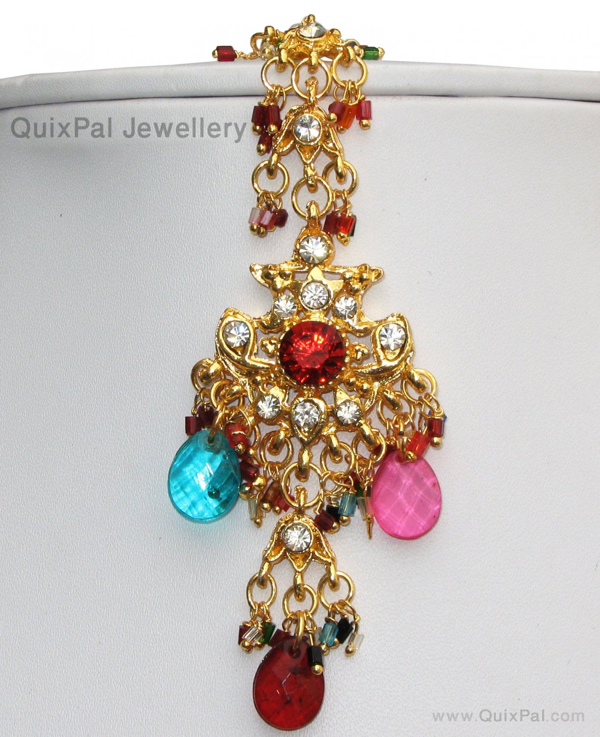 Indian Costume Jewelry Sorahi Bridal Jewelry Set 708 Multi