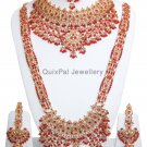 Indian Costume Jewellery Surkh Bagh Dulhan Set 710 Red