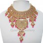 Jodha Akbar Indian Wedding Jewelry Set 811 Magenta With Matha Patti
