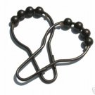 Oil Rubbed Bronze Rollerball Shower Curtain Rings
