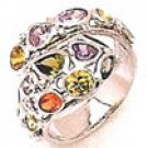 80gm Color Gems Stone Ring 14k W Gold