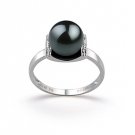 Black Japanese Akoya Ring