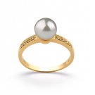 White Japanese Akoya Ring