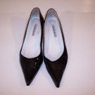 CHARLES DAVID AMAZING BLACK POINTY LOW HEELS PUMPS~10 B