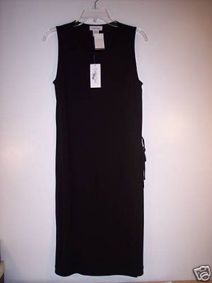 $298~NWT~CALVIN KLEIN STUNNING BLACK DRESS MEDIUM P