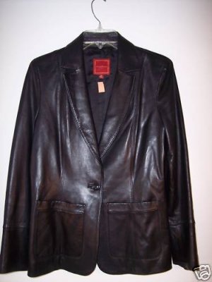 $765~NWT~COLE HAAN LEATHER JACKET BLACK COAT NEW~SZ. M
