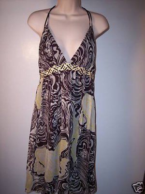 $340~NEW~LAUNDRY SHELLI SEGAL SILK DRESS HALTER 10