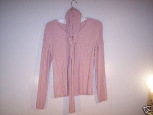 NEW~CHARTER CLUB SILK SWEATER STUNNING BEADED & SCARF M
