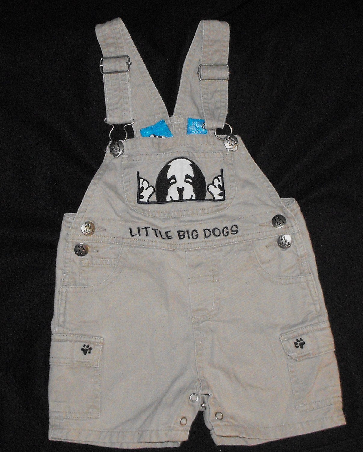 Baby Boys 12 month Big Dog Short Overalls