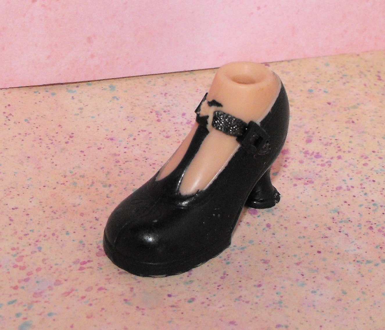 Bratz Toyko A-Go-Go Black T-Strap  Shoe Foot Part