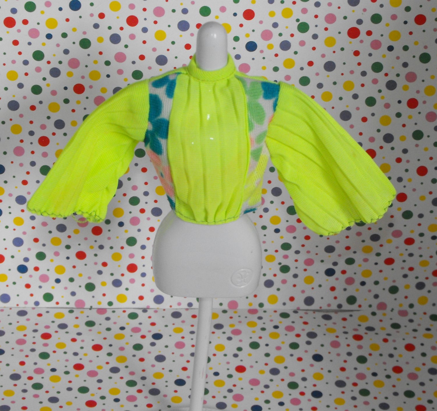 Vintage Barbie Peasant MOD Retro Blouse Shirt