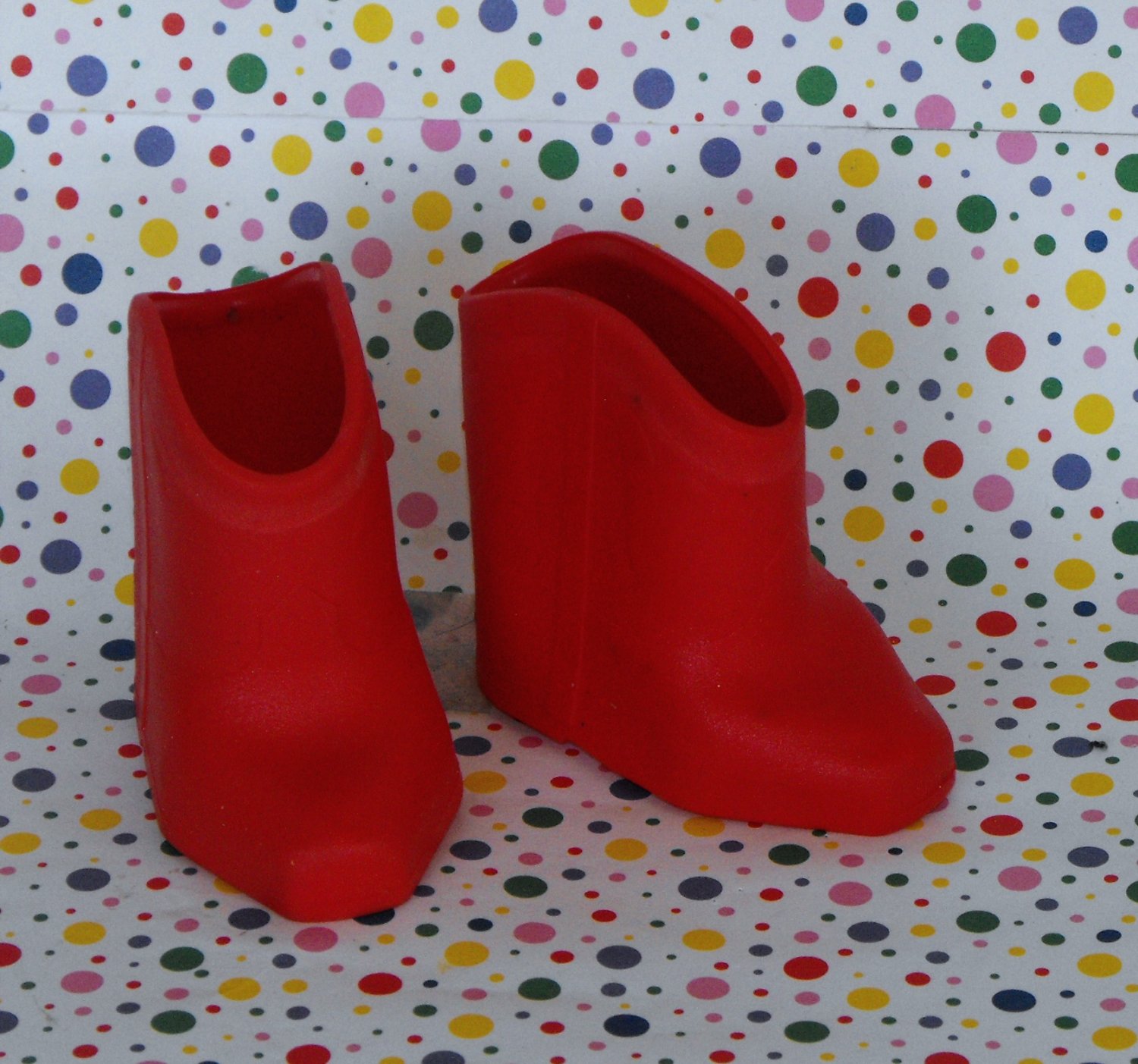 Vintage Kit and Kaboodle Doll Shoes Red Boots