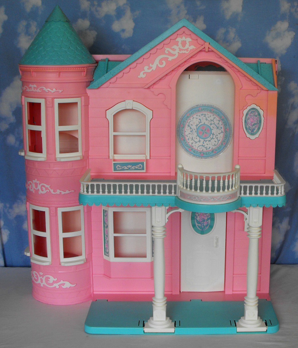 *10/14*SOLD Barbie Dream House Dollhouse 1995 Pink Working Elevator.