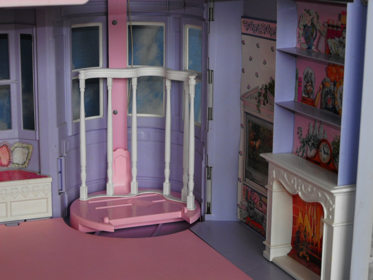 barbie mansion dollhouse with elevator