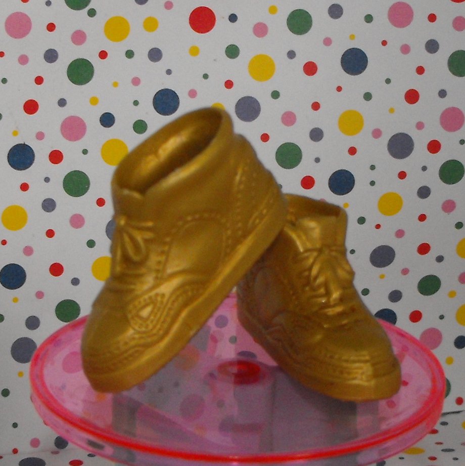 Barbie Ken 80's Gold Sneakers High Top Shoes