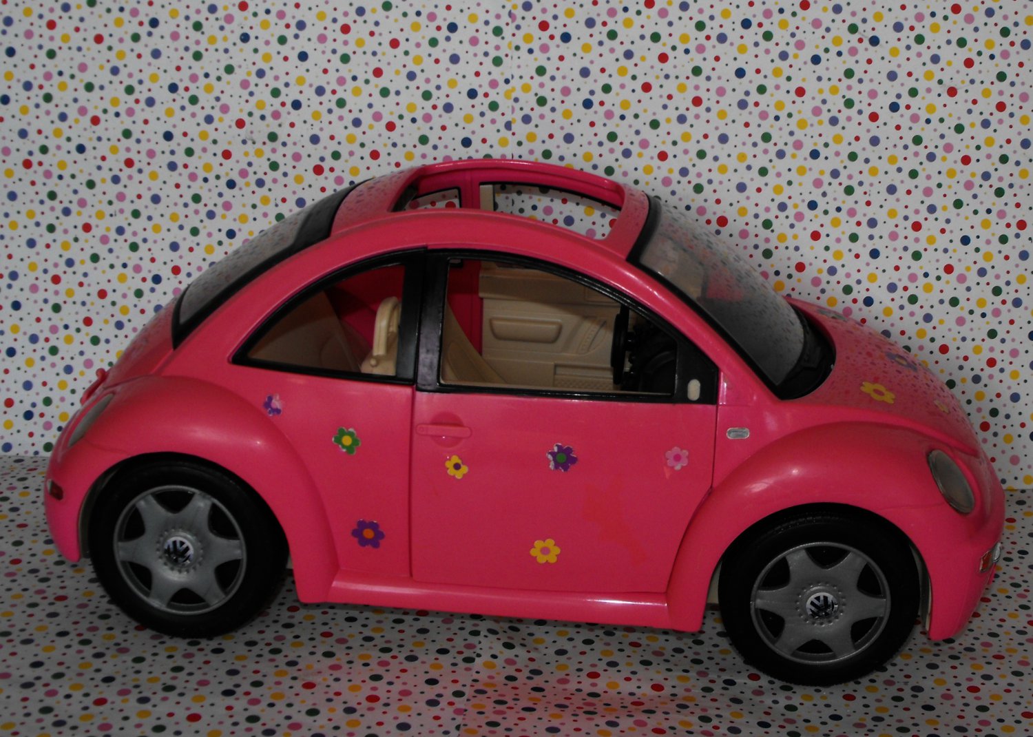 pink barbie bug car