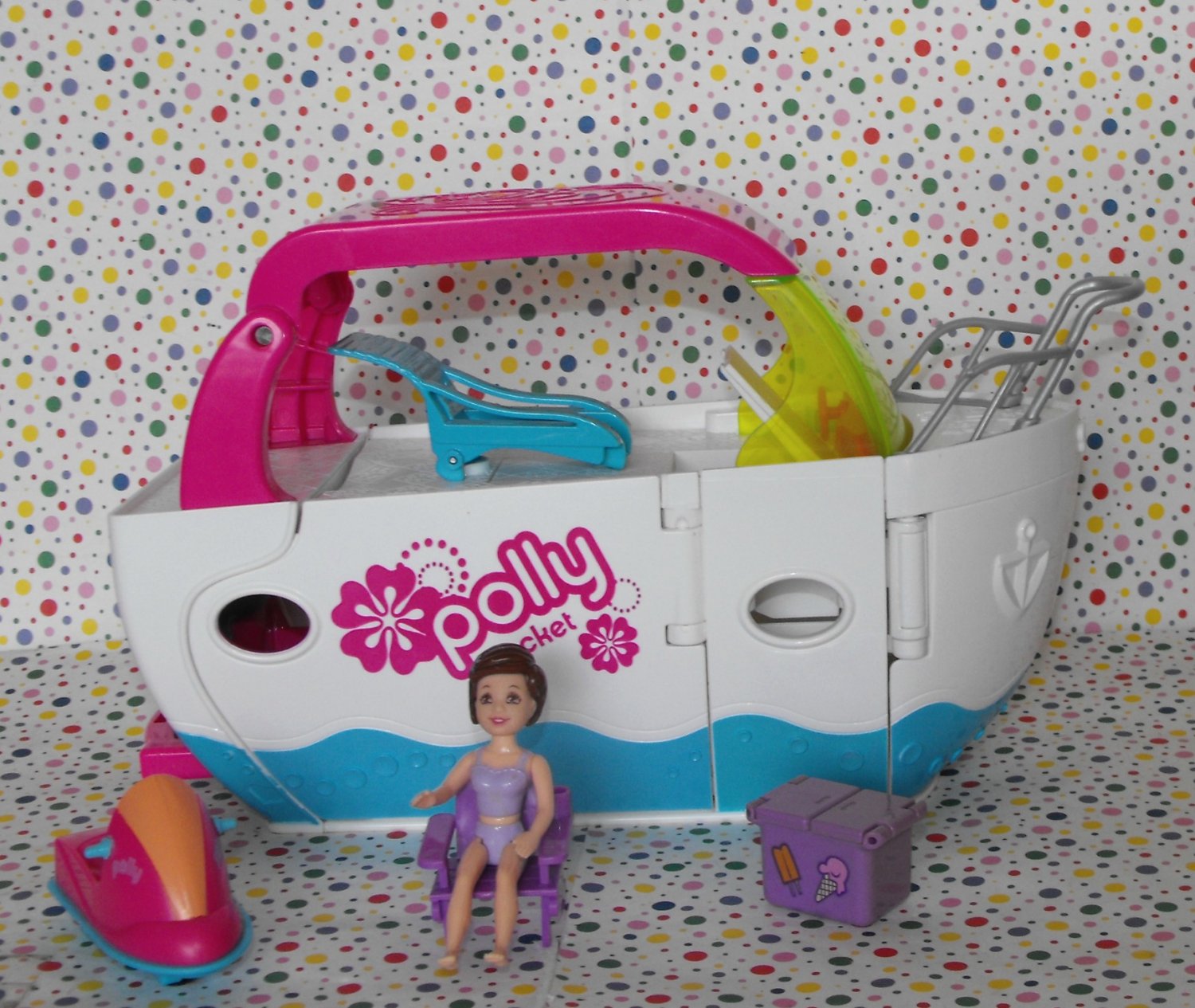 8 15 Sold~polly Pocket Party Boat Playset
