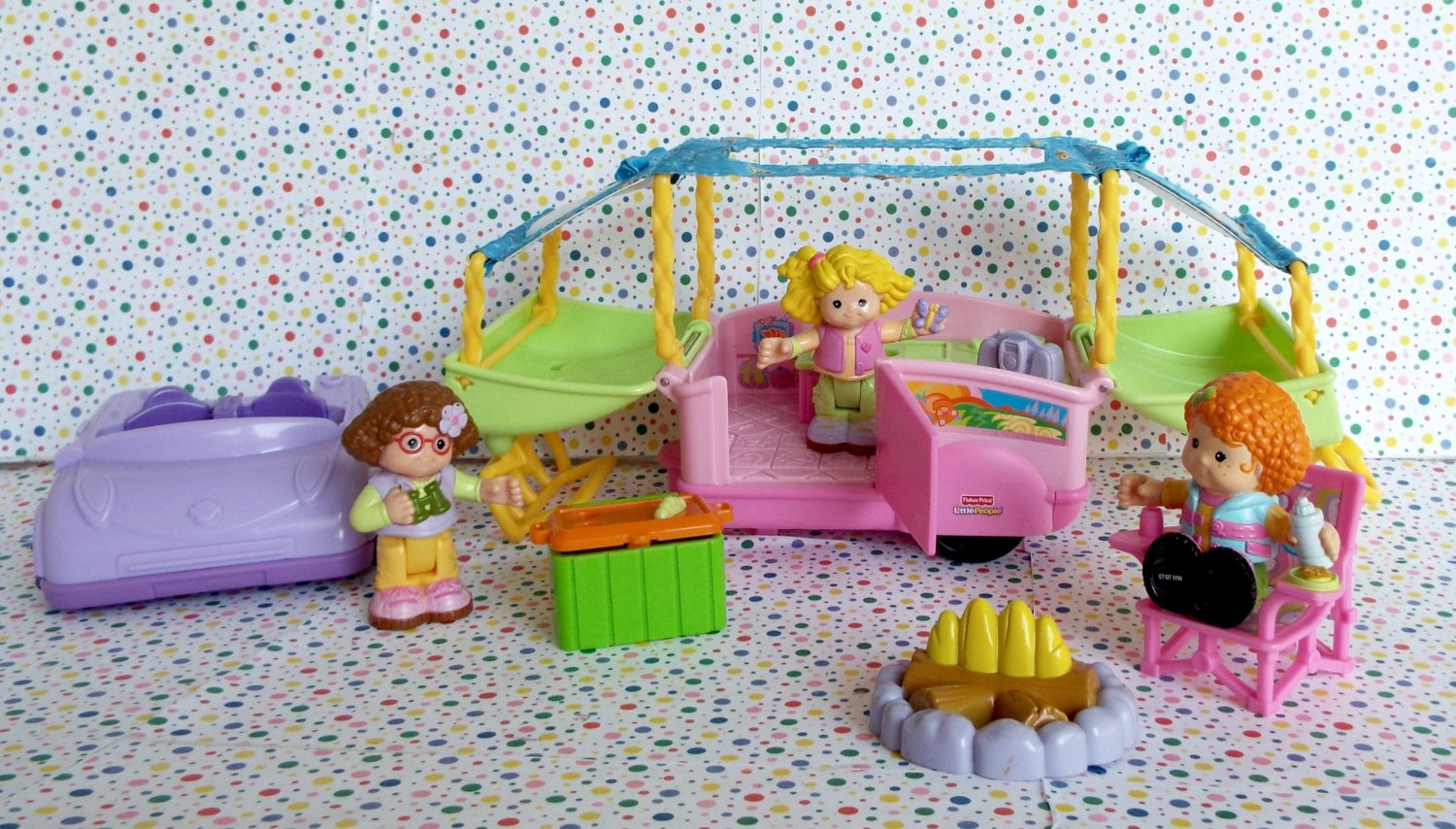 *1/14*SOLD~Fisher Price Little People Sarah Lynn's Camping Adventure ...