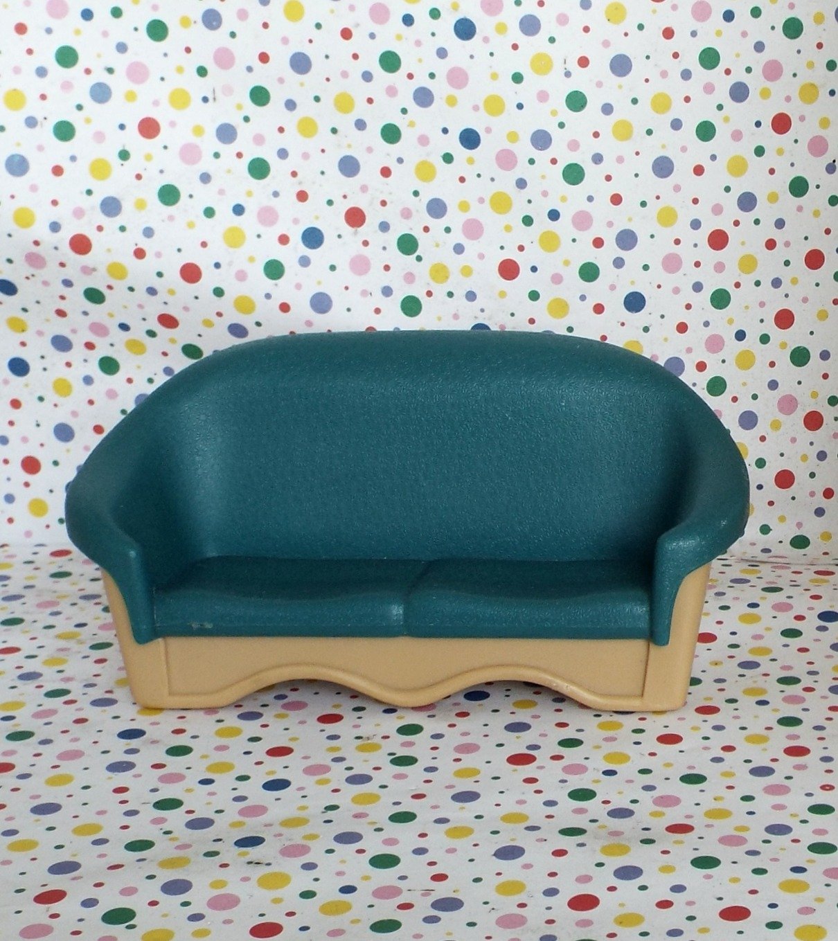 Fisher Price Grand Doll House Green Living Room Couch