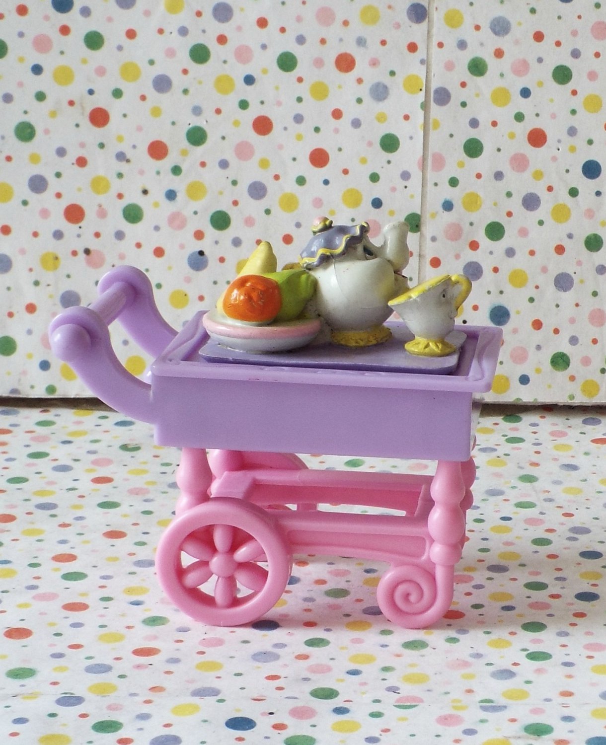 *3/16*SOLDDisney Beauty and the Beast Mrs Potts Tea Cart