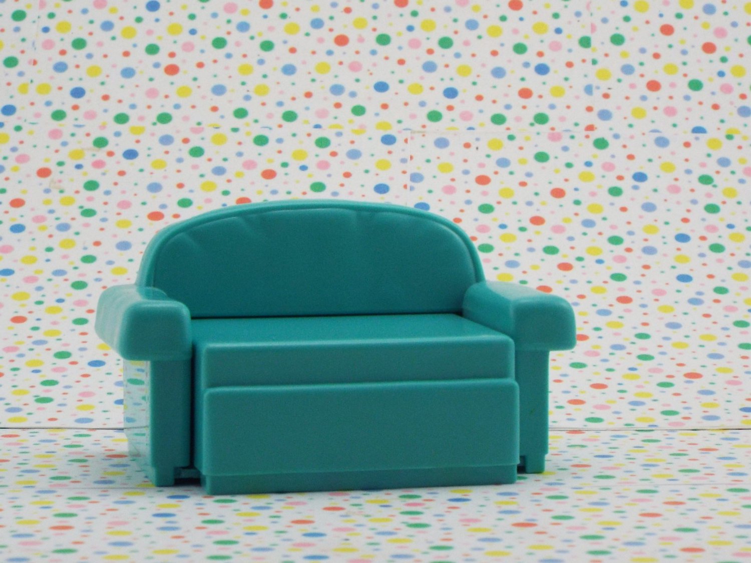 Fisher Price Loving Family Dollhouse Green Pull Out Couch