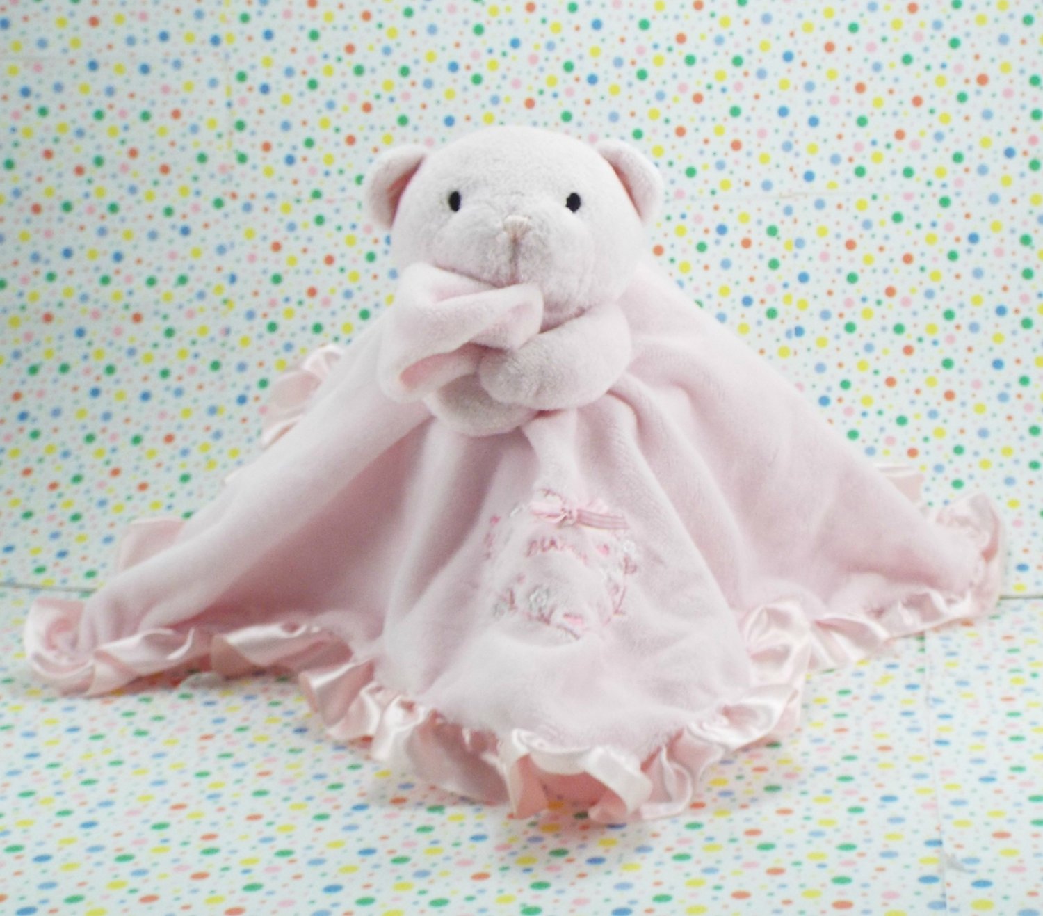 pink bear security blanket