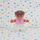 Lego Duplo Girl Minifigure Girl White Pants Pink Heart Shirt