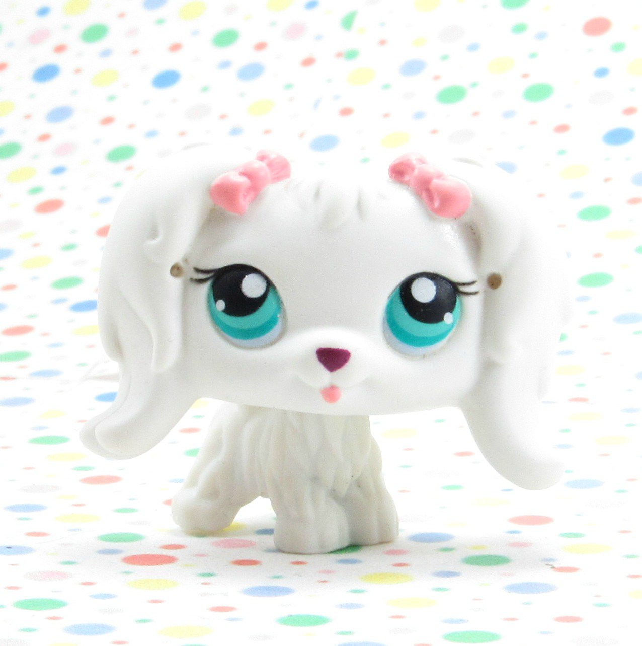 Littlest Pet Shop 65 White MaltesePortable Pets LPS