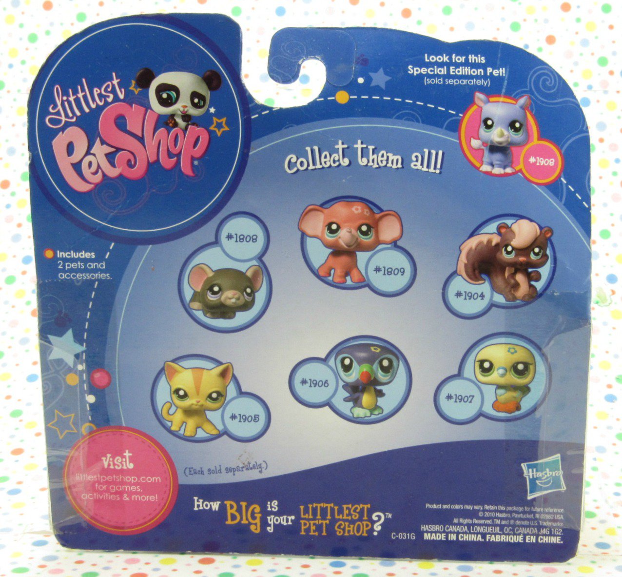 Littlest Pet Shop #1906 Dove #1910 Toucan ~ LPS Collector Pets