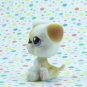 Littlest Pet Shop #84 White Boxer Dog ~ LPS Pet Pairs