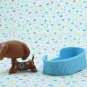 Littlest Pet Shop #1010 Dachshund Deco Tattoo Dog ~ LPS Postcard Pets