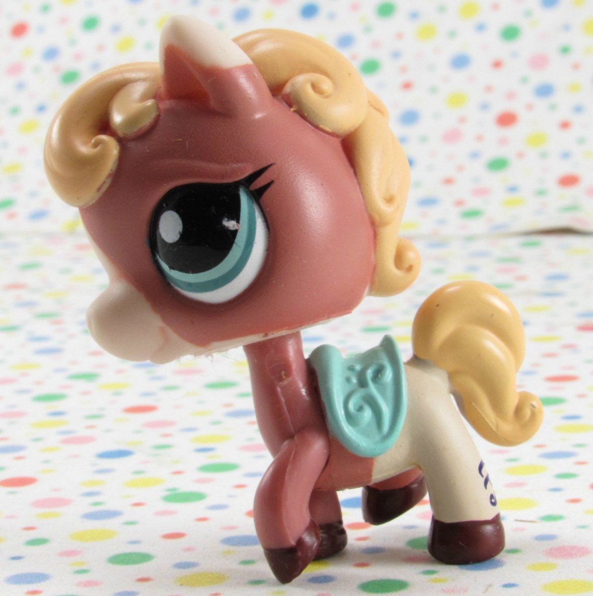 2/21*SOLDLittlest Pet Shop 1629 Brown and White Horse LPS Collector Diary Pet