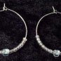 Clear Glass Hoop Earrings