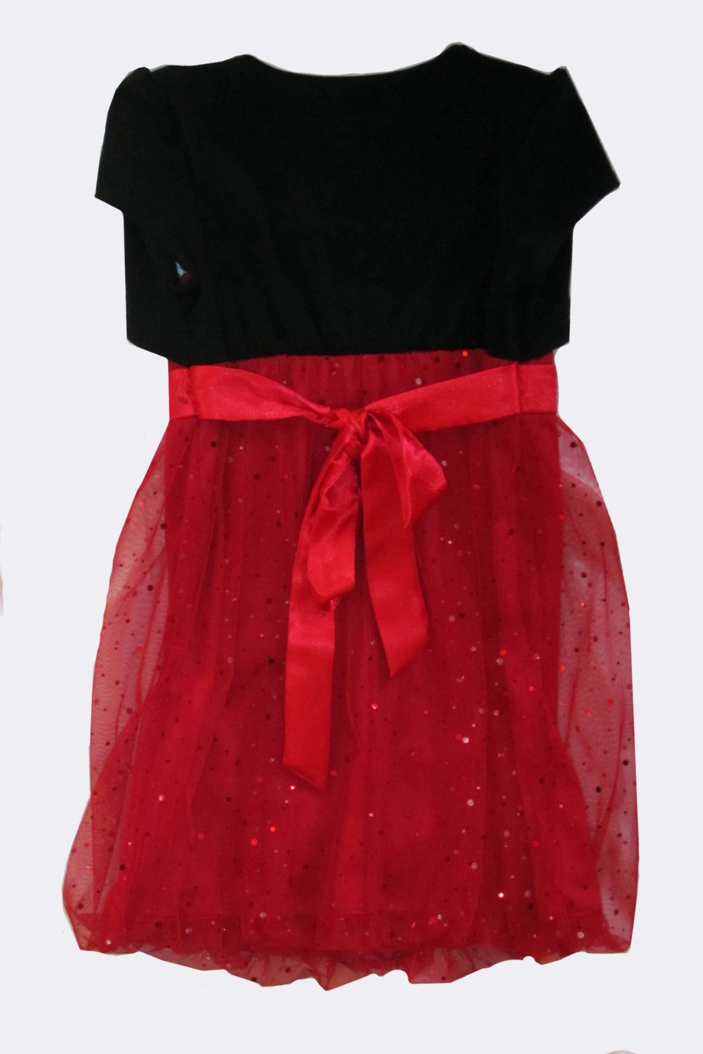 Nordstrom's $109 Little Girls Holiday Red & Black Party Dress 5 4113634