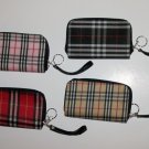 Black Plaid Wristlet