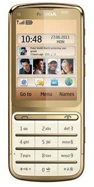 Unlocked Nokia C3-01 Glod Editon Cell Phone