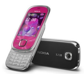 Unlocked Nokia 7230 3MP HSPDA  GPS  Quadband Cell Phone---Black,Pink