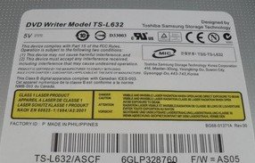 Build-in DVD-RAM drive For Asus K40IN notebook