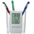 Transparent pen holder calendar electronic clock pen holder