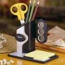 Electronic pen holder clock with thermometer , calendar