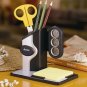Electronic pen holder clock with thermometer , calendar