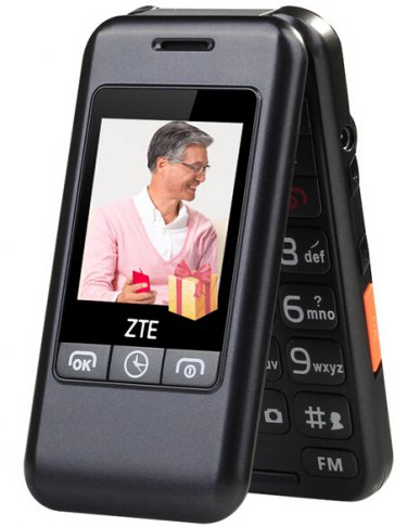 ZTE L588 dual flip phones loud big screen for elderly for the elder men and women----Black,Red