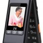 ZTE L588 dual flip phones loud big screen for elderly for the elder men and women----Black,Red