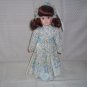 Pretty Porcelain Doll Precious Moments Applause 15" w/Stand Brown Hair Blue Eyes