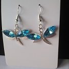 Earrings Dragonfly Blue Silver-tone Pierced Hypoallergenic Handcrafted New Earrings Dragonfly Blue Silver-tone Pierced Hypoallergenic Handcrafted New