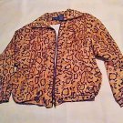 Vintage Jacket Abstract Leopard Print Women's XL Lined Windbreaker Full Zip Vintage Jacket Abstract Leopard Print Women's XL Lined Windbreaker Full Zip