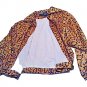 Vintage Jacket Abstract Leopard Print Women's XL Lined Windbreaker Full Zip