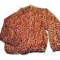 Vintage Jacket Abstract Leopard Print Women's XL Lined Windbreaker Full Zip
