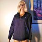 New Balance Jacket Women's Size Medium Lightweight Black Hood Athletic