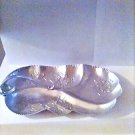 Vintage Serving Tray Scroll Handle Floral Design Vintage Serving Tray Scroll Handle Floral Design